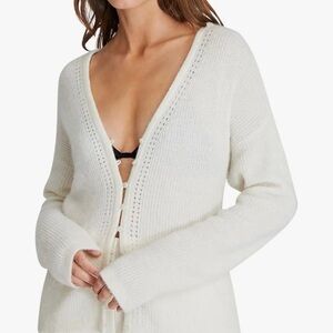 Club Monaco Reversible Cardigan - White Knit Cardigan